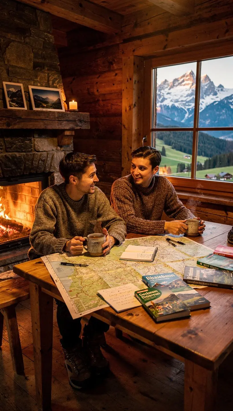 Eine Gruppe von Touristen, die an einer geführten Wanderung teilnimmt.